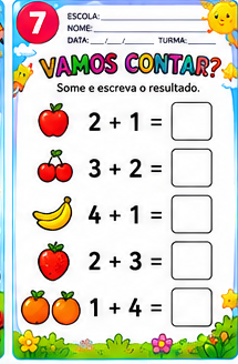 Atividade real EducaKids: Vamos contar
